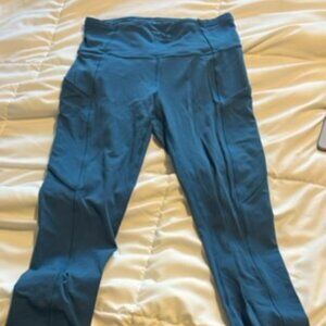 Lululemon running leggings | Nulux Carbon Blue | FAST & FREE 7/8 TIGHT